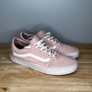 Vans Old Skool Canvas Low Cut Light Baby Pink and White Sneakers Women 11